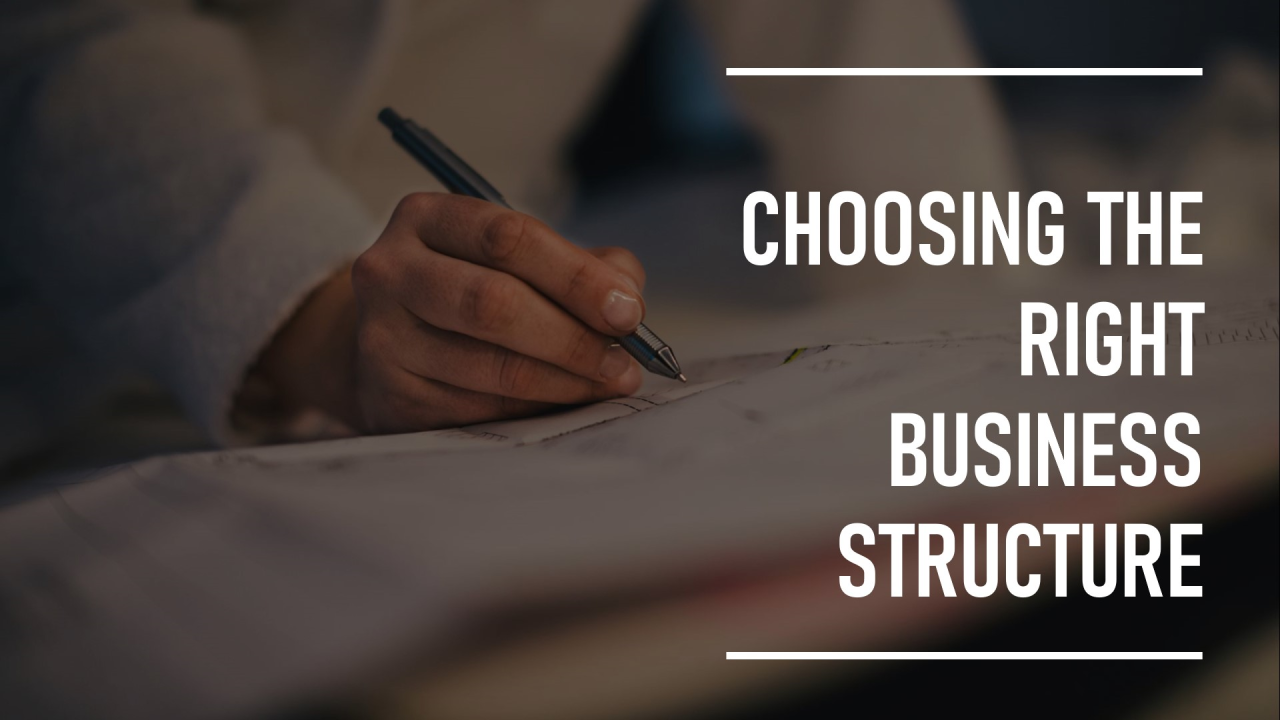 Choosing the Right Business Structure